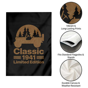 85th Birthday 1941 Limited Edition WWII Military Utility Vehicle Garden Flag