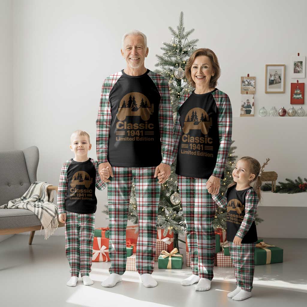 85th Birthday 1941 Limited Edition WWII Military Utility Vehicle Plaid Pajama Set