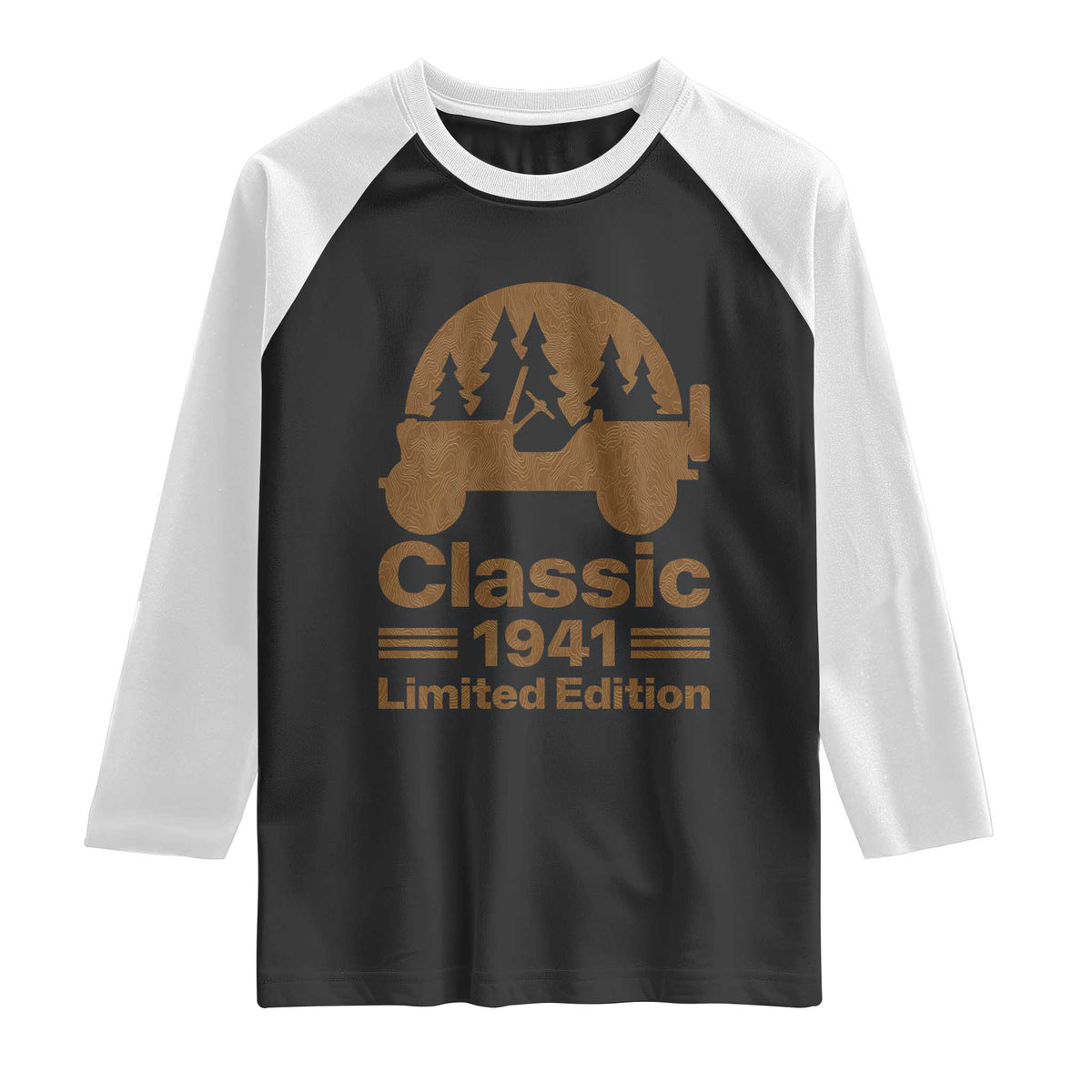 85th Birthday 1941 Limited Edition WWII Military Utility Vehicle Raglan Shirt