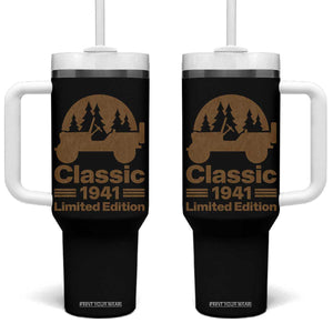 85th Birthday 1941 Limited Edition WWII Military Utility Vehicle Tumbler With Handle