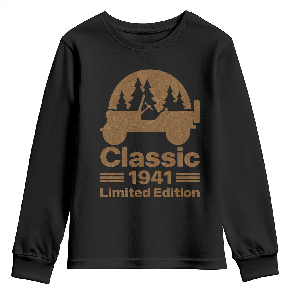 85th Birthday 1941 Limited Edition WWII Military Utility Vehicle Youth Sweatshirt