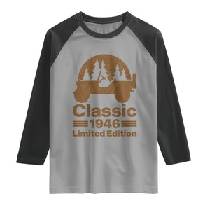80th Birthday 1946 Limited Edition WWII Military Utility Vehicle Raglan Shirt