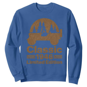 80th Birthday 1946 Limited Edition WWII Military Utility Vehicle Sweatshirt
