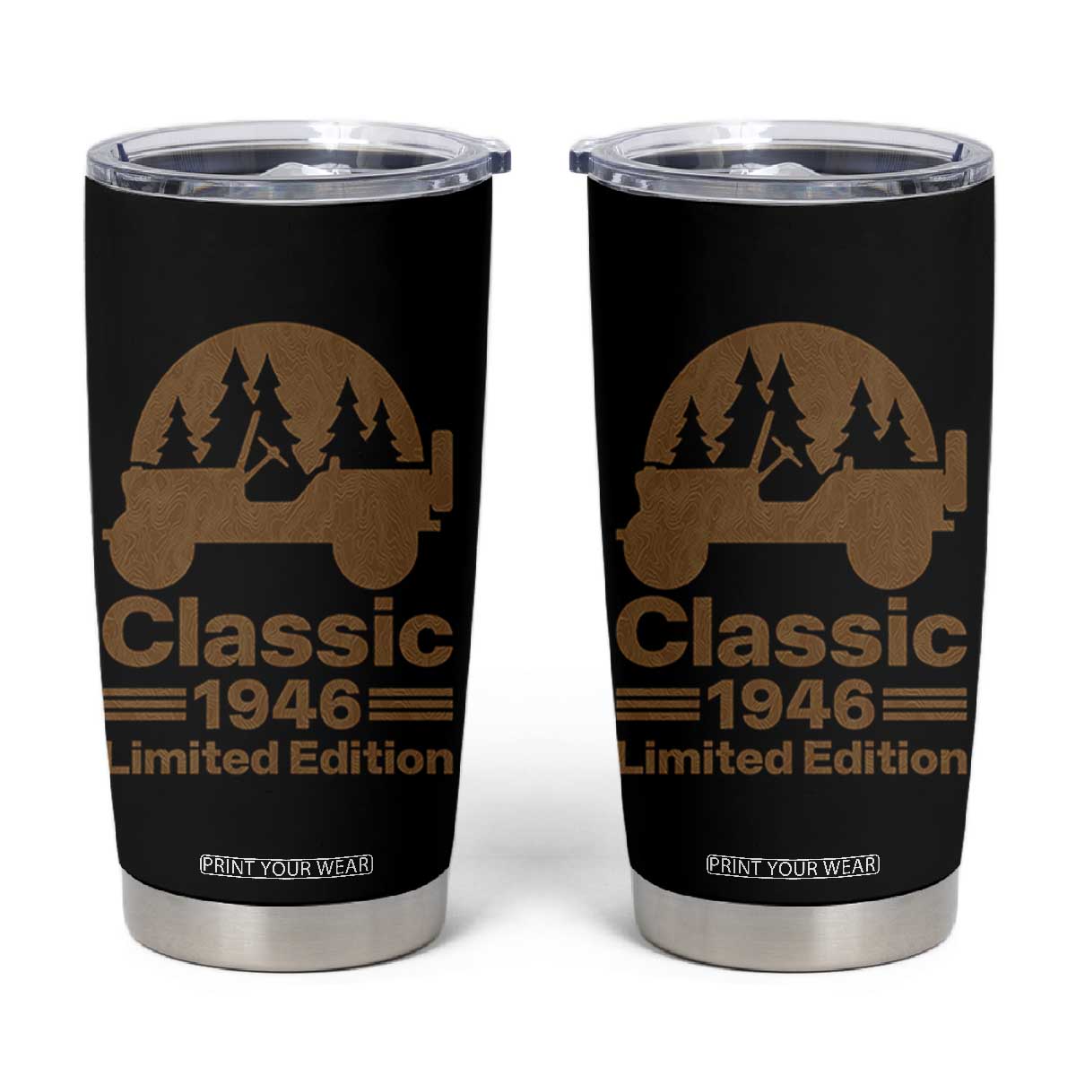80th Birthday 1946 Limited Edition WWII Military Utility Vehicle Tumbler Cup