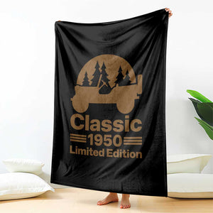 76th Birthday 1950 Limited Edition WWII Military Utility Vehicle Throw Blanket