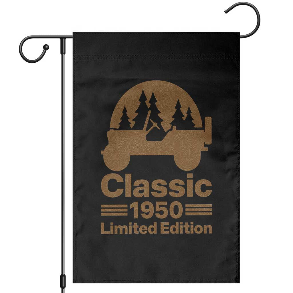 76th Birthday 1950 Limited Edition WWII Military Utility Vehicle Garden Flag