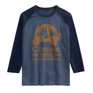 76th Birthday 1950 Limited Edition WWII Military Utility Vehicle Raglan Shirt