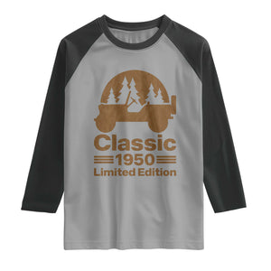 76th Birthday 1950 Limited Edition WWII Military Utility Vehicle Raglan Shirt