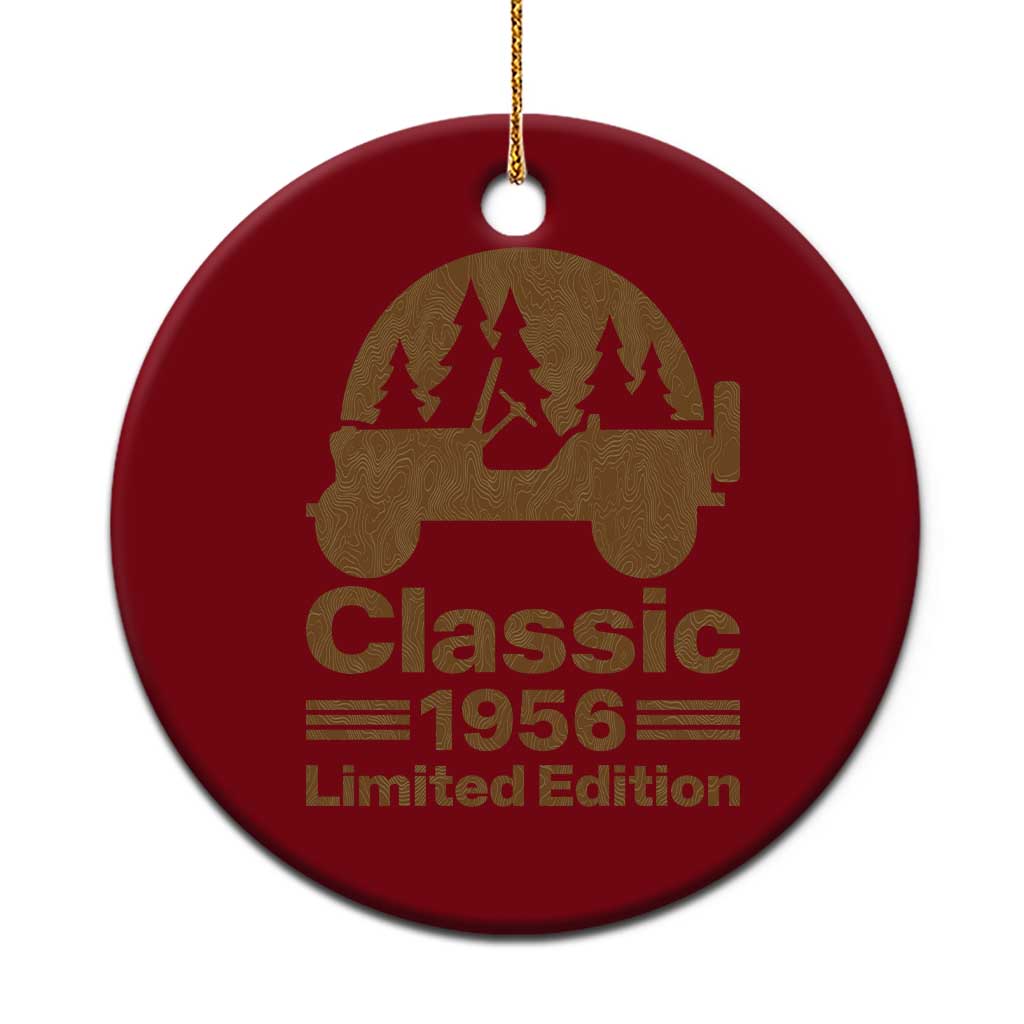 70th Birthday 1956 Limited Edition WWII Military Utility Vehicle Ceramic Ornament