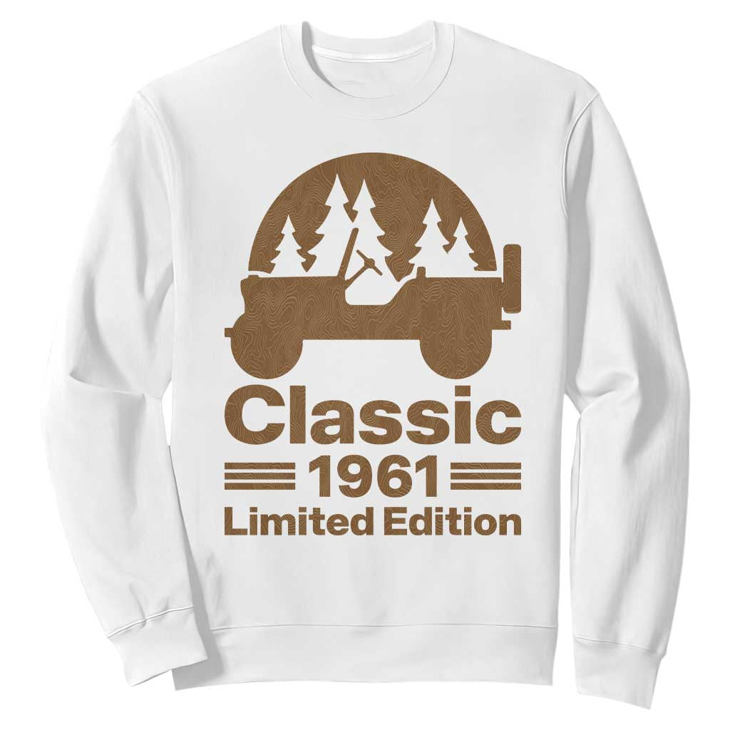 65th Birthday 1961 Limited Edition WWII Military Utility Vehicle Sweatshirt