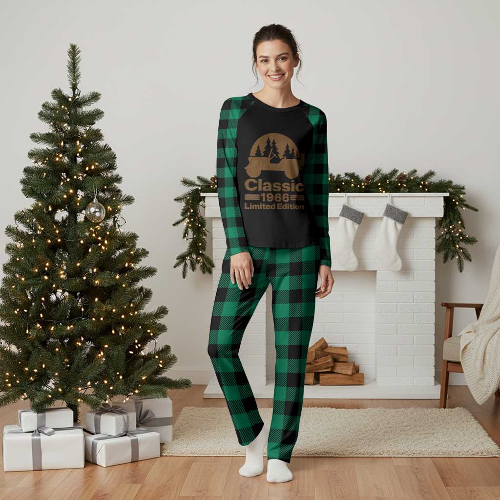 60th Birthday 1966 Limited Edition WWII Military Utility Vehicle Plaid Pajama Set