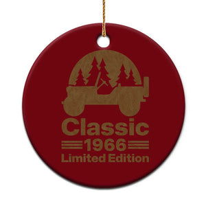 60th Birthday 1966 Limited Edition WWII Military Utility Vehicle Ceramic Ornament