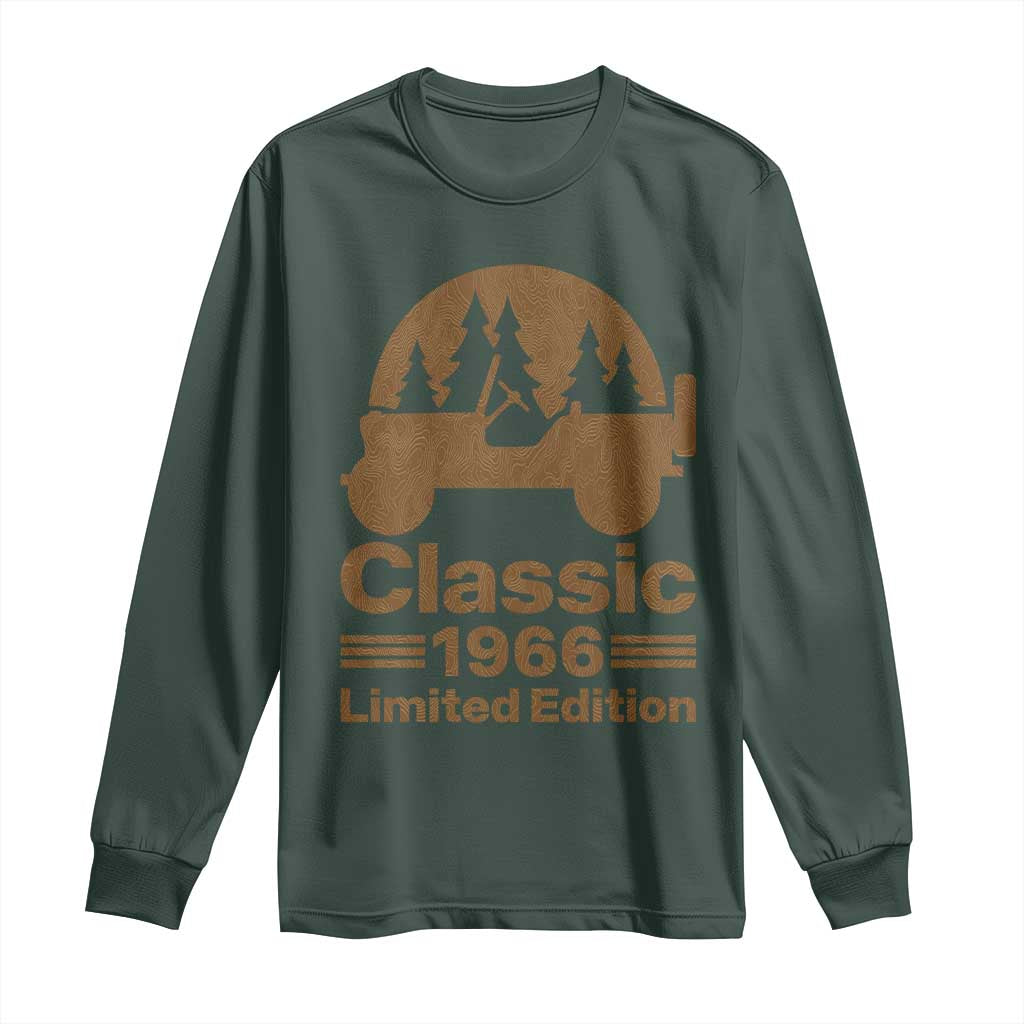 60th Birthday 1966 Limited Edition WWII Military Utility Vehicle Long Sleeve Shirt