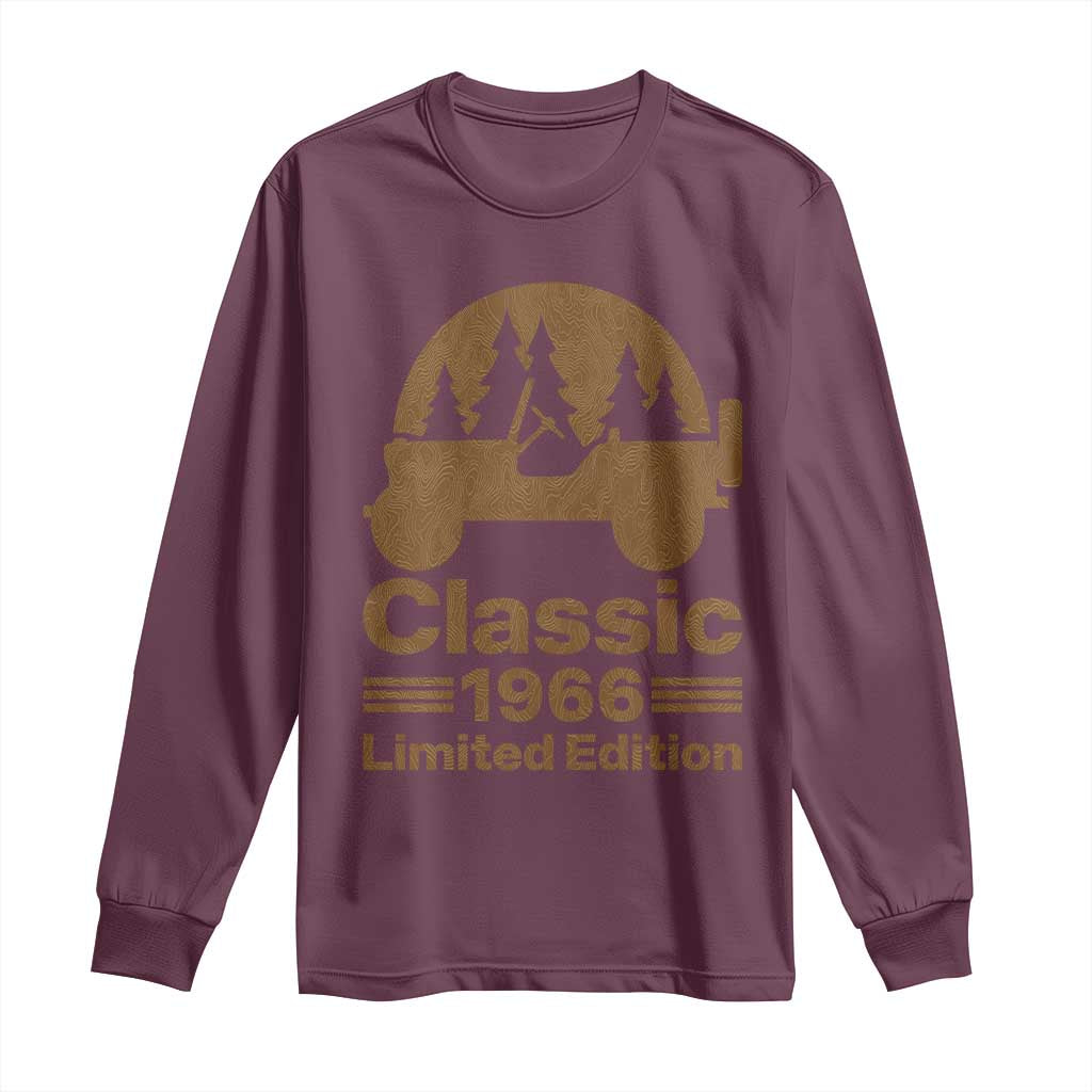 60th Birthday 1966 Limited Edition WWII Military Utility Vehicle Long Sleeve Shirt