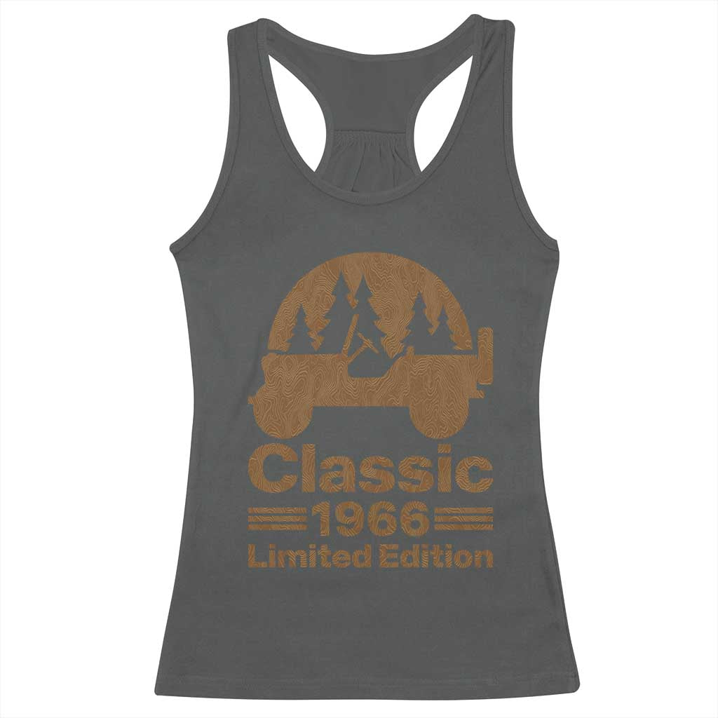 60th Birthday 1966 Limited Edition WWII Military Utility Vehicle Racerback Tank Top