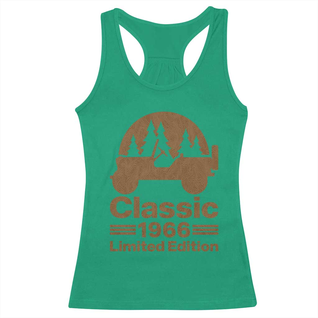 60th Birthday 1966 Limited Edition WWII Military Utility Vehicle Racerback Tank Top