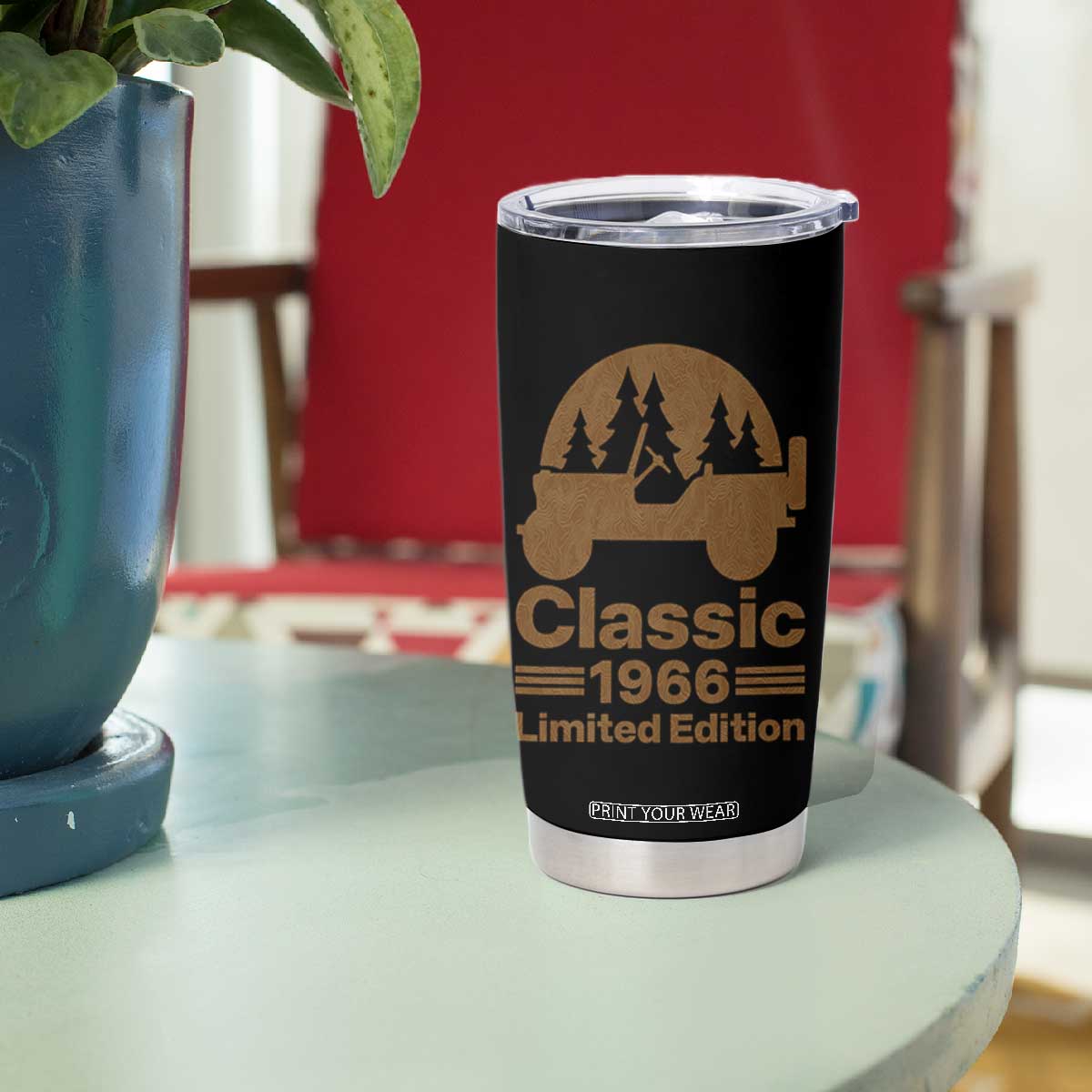 60th Birthday 1966 Limited Edition WWII Military Utility Vehicle Tumbler Cup