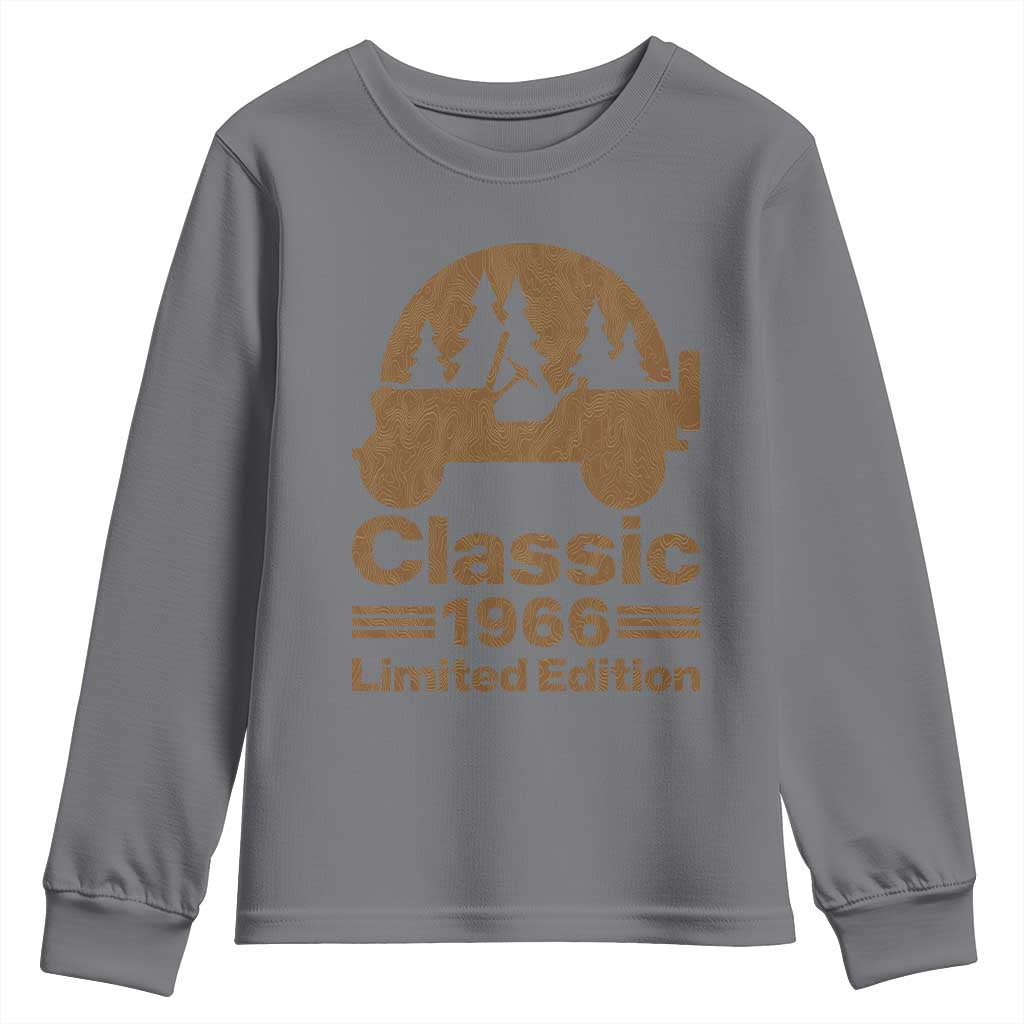 60th Birthday 1966 Limited Edition WWII Military Utility Vehicle Youth Sweatshirt