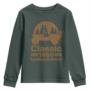 60th Birthday 1966 Limited Edition WWII Military Utility Vehicle Youth Sweatshirt