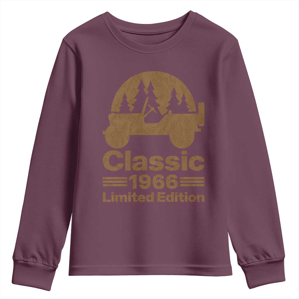 60th Birthday 1966 Limited Edition WWII Military Utility Vehicle Youth Sweatshirt