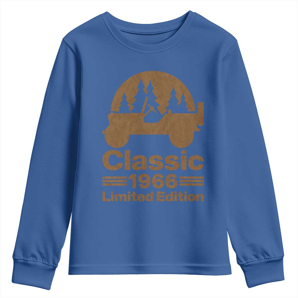 60th Birthday 1966 Limited Edition WWII Military Utility Vehicle Youth Sweatshirt
