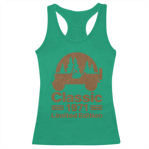 55th Birthday 1971 Limited Edition WWII Military Utility Vehicle Racerback Tank Top