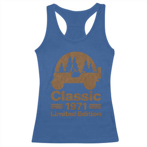 55th Birthday 1971 Limited Edition WWII Military Utility Vehicle Racerback Tank Top