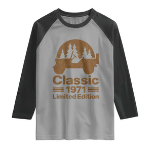 55th Birthday 1971 Limited Edition WWII Military Utility Vehicle Raglan Shirt