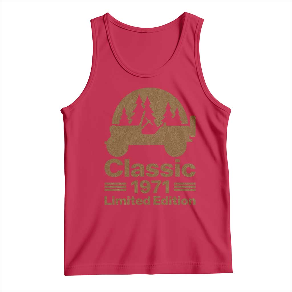 55th Birthday 1971 Limited Edition WWII Military Utility Vehicle Tank Top
