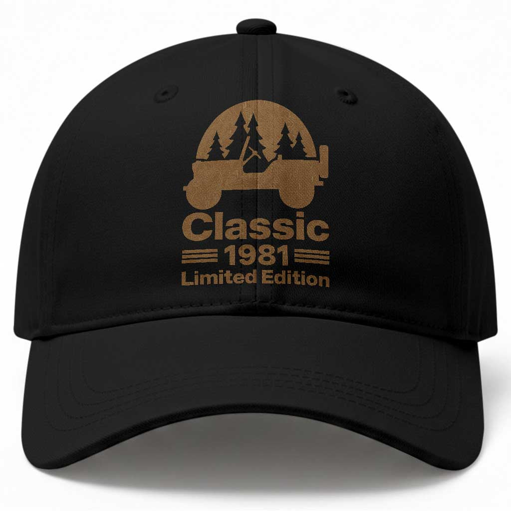 45th Birthday 1981 Limited Edition WWII Military Utility Vehicle Baseball Cap