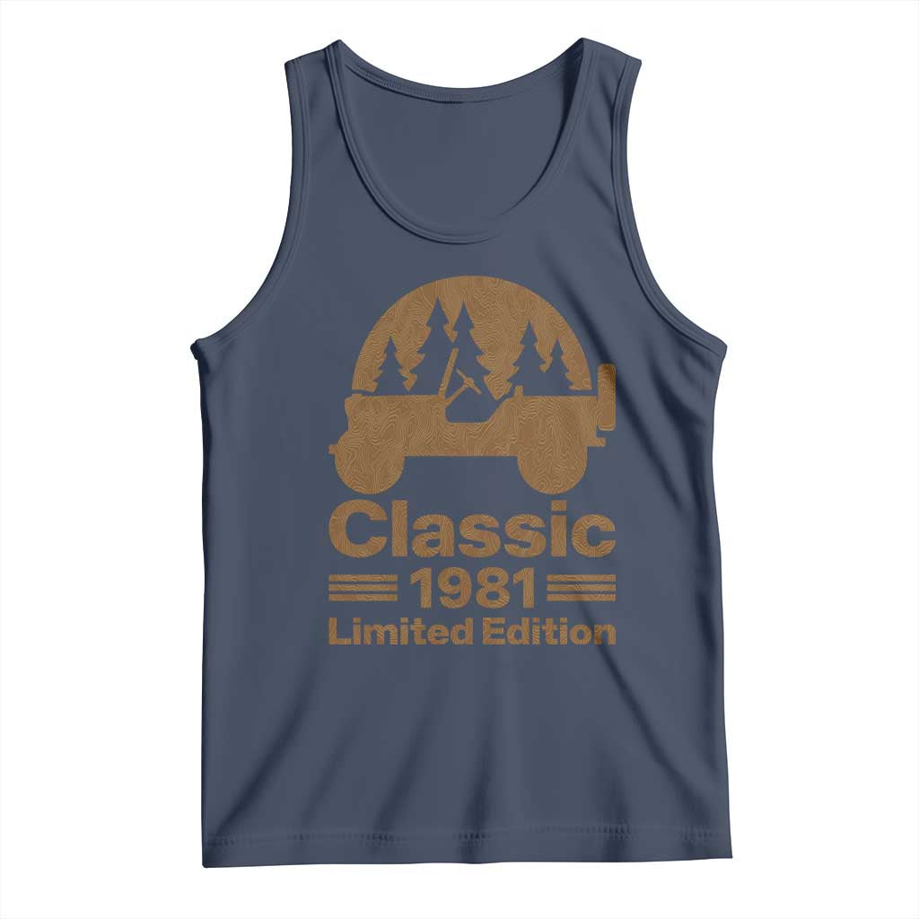 45th Birthday 1981 Limited Edition WWII Military Utility Vehicle Tank Top