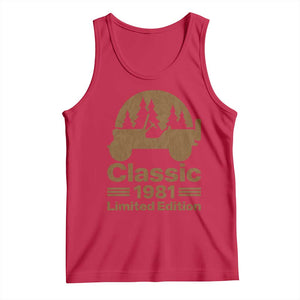 45th Birthday 1981 Limited Edition WWII Military Utility Vehicle Tank Top
