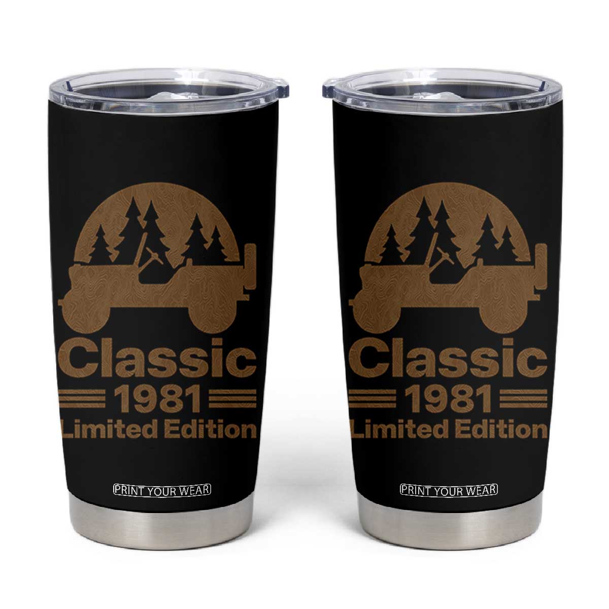 45th Birthday 1981 Limited Edition WWII Military Utility Vehicle Tumbler Cup