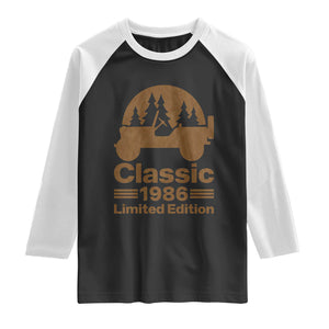 40th Birthday 1986 Limited Edition WWII Military Utility Vehicle Raglan Shirt