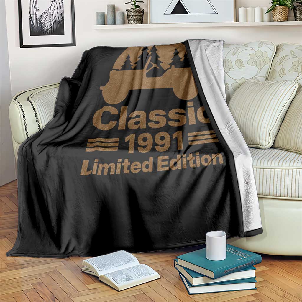 35th Birthday 1991 Limited Edition WWII Military Utility Vehicle Throw Blanket
