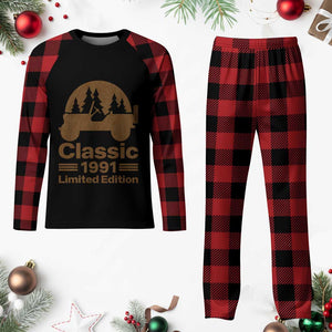 35th Birthday 1991 Limited Edition WWII Military Utility Vehicle Plaid Pajama Set