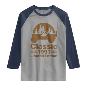 35th Birthday 1991 Limited Edition WWII Military Utility Vehicle Raglan Shirt