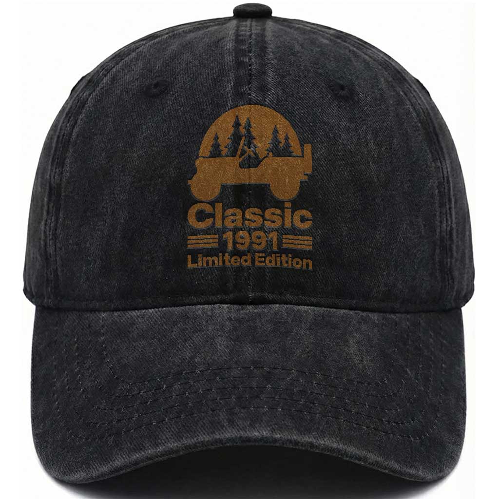 35th Birthday 1991 Limited Edition WWII Military Utility Vehicle Washed Cotton Baseball Cap