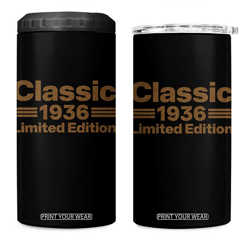 90th Birthday 1936 Limited Edition WWII Military Utility Vehicle Inspo 4 in 1 Can Cooler Tumbler