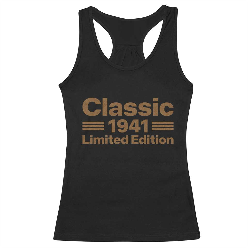 85th Birthday 1941 Limited Edition WWII Military Utility Vehicle Inspo Racerback Tank Top