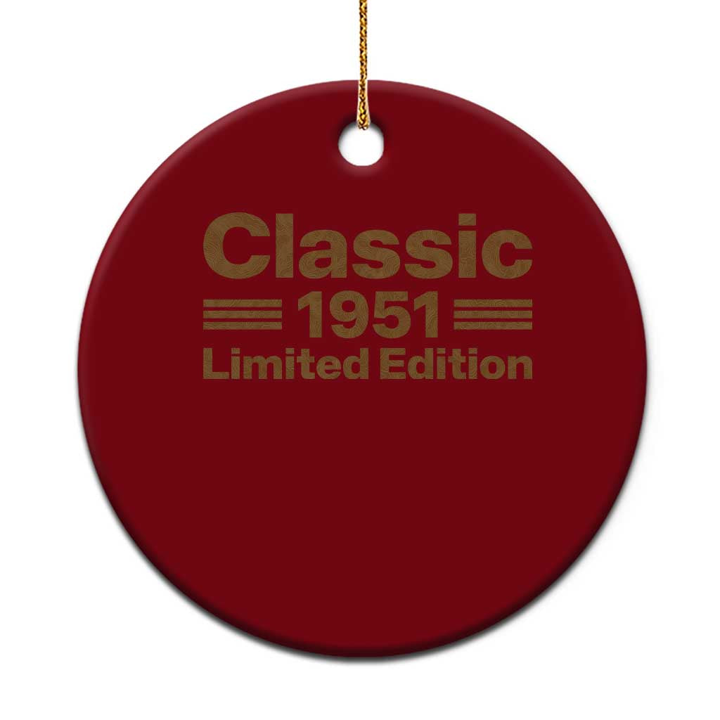 75th Birthday 1951 Limited Edition WWII Military Utility Vehicle Inspo Ceramic Ornament
