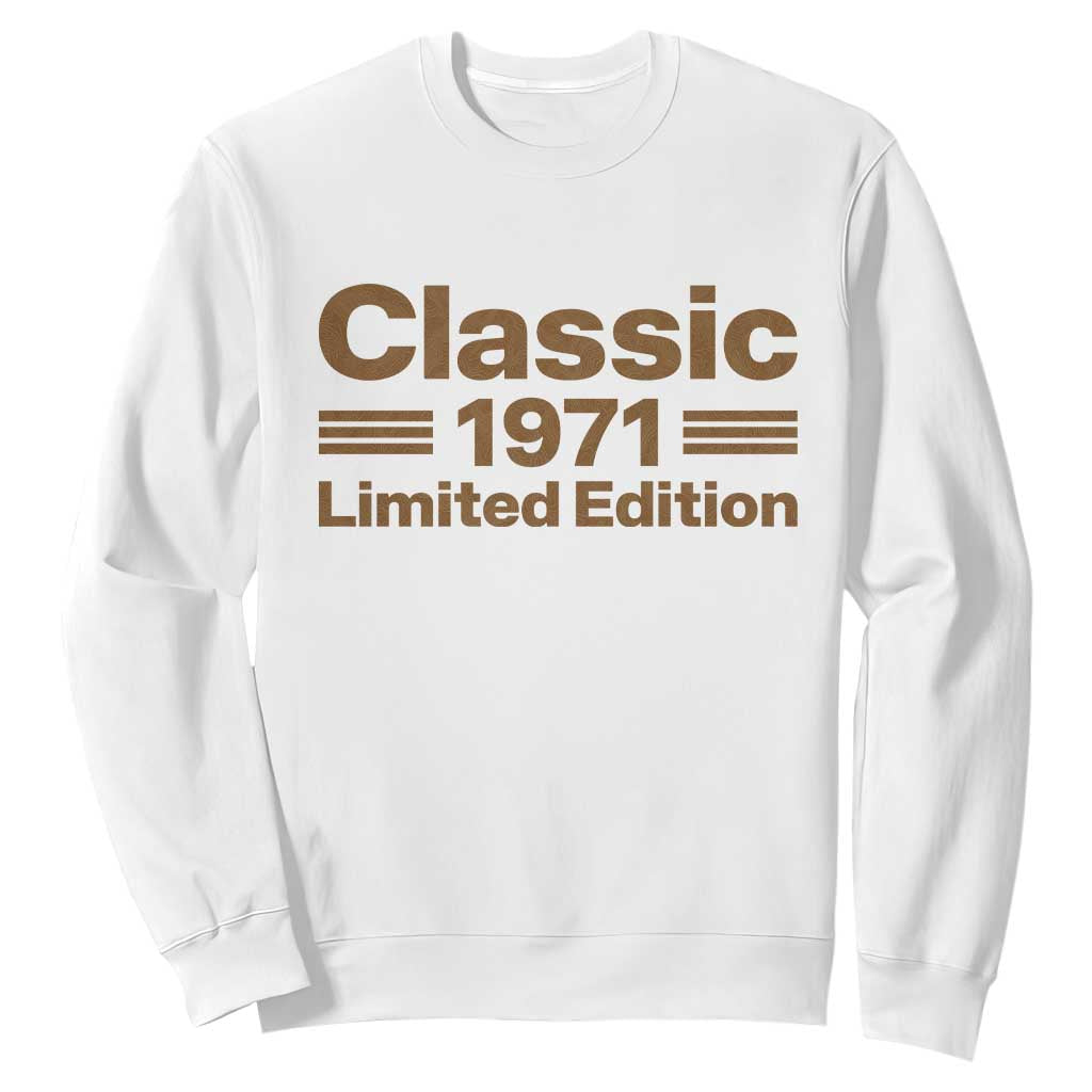55th Birthday 1971 Limited Edition WWII Military Utility Vehicle Inspo Sweatshirt