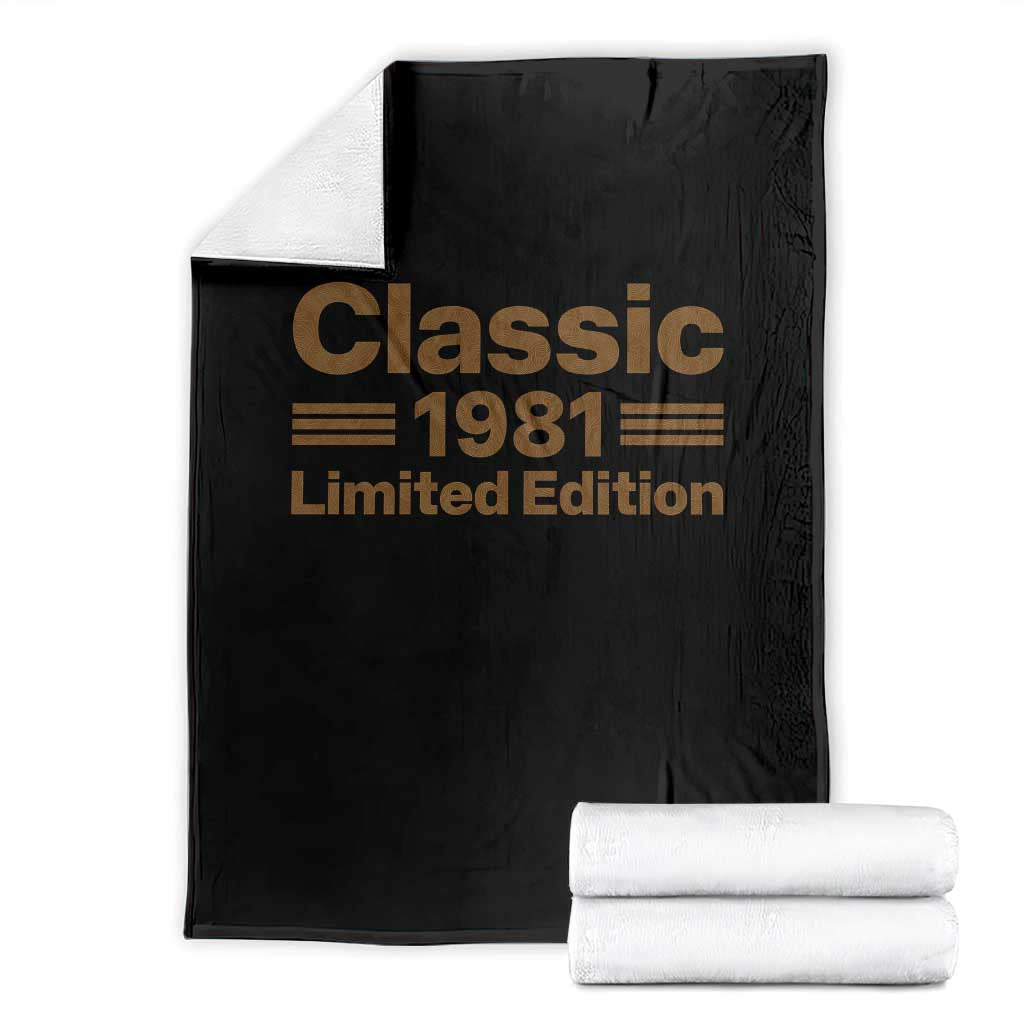 45th Birthday 1981 Limited Edition WWII Military Utility Vehicle Inspo Throw Blanket