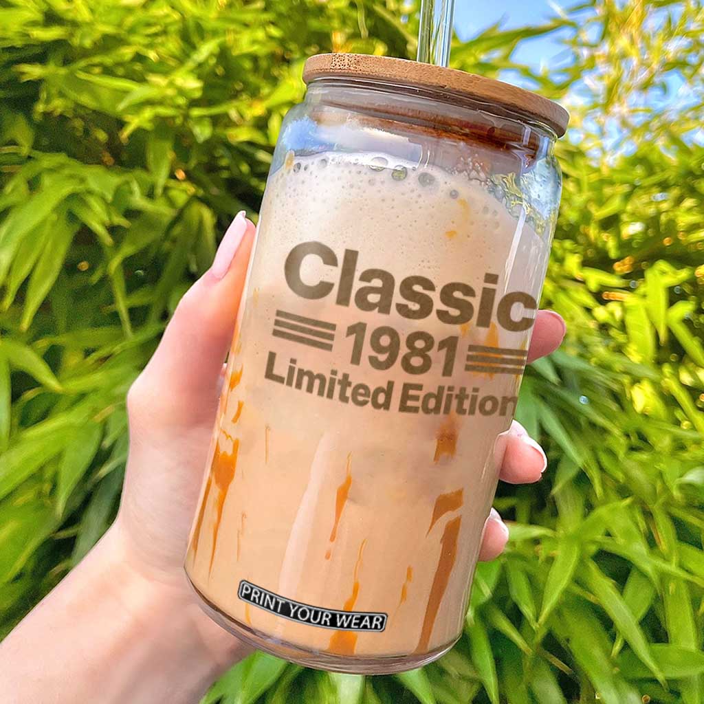 45th Birthday 1981 Limited Edition WWII Military Utility Vehicle Inspo Glass Can
