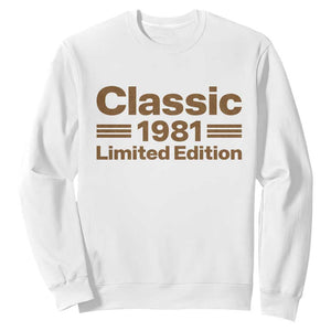 45th Birthday 1981 Limited Edition WWII Military Utility Vehicle Inspo Sweatshirt
