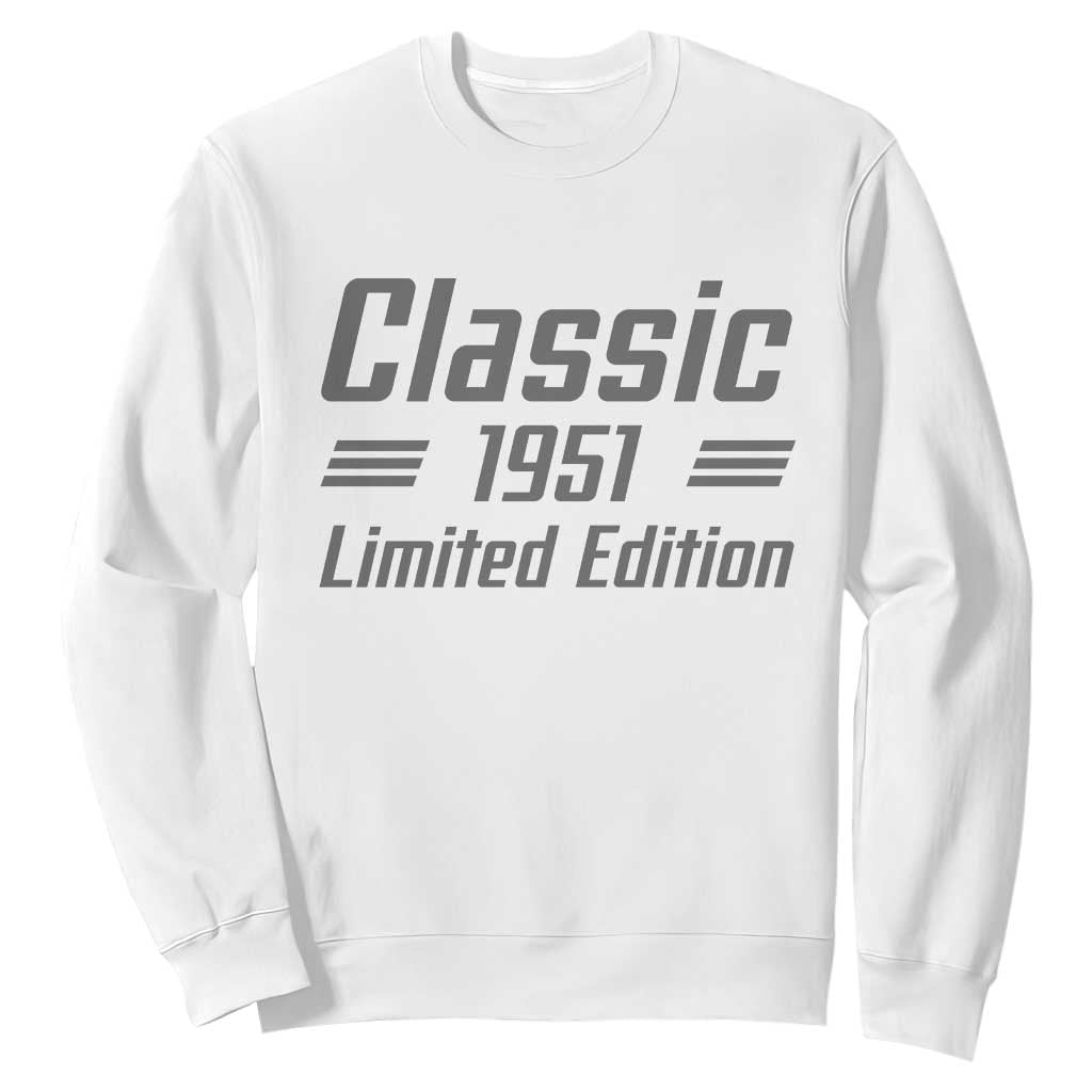 75th Birthday 1951 Limited Edition Classic American Muscle Car Inspo Sweatshirt