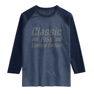 60th Birthday 1966 Limited Edition Classic American Muscle Car Inspo Raglan Shirt