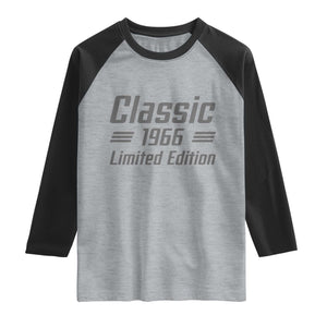 60th Birthday 1966 Limited Edition Classic American Muscle Car Inspo Raglan Shirt