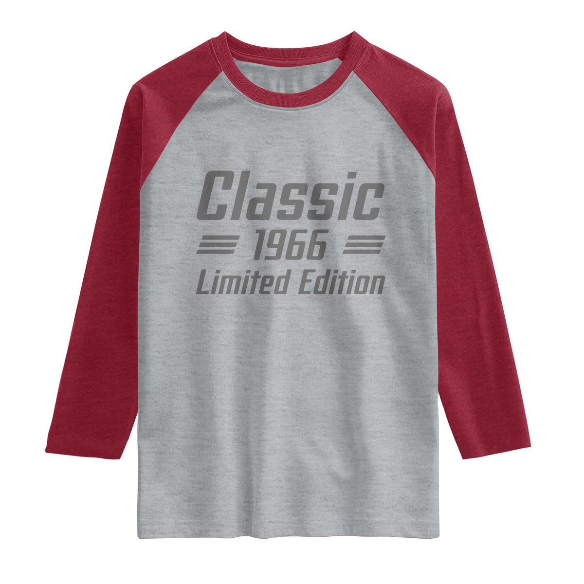 60th Birthday 1966 Limited Edition Classic American Muscle Car Inspo Raglan Shirt