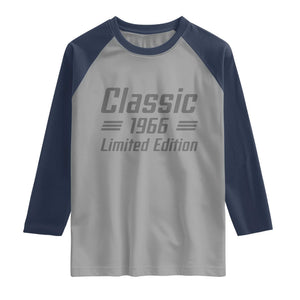 60th Birthday 1966 Limited Edition Classic American Muscle Car Inspo Raglan Shirt